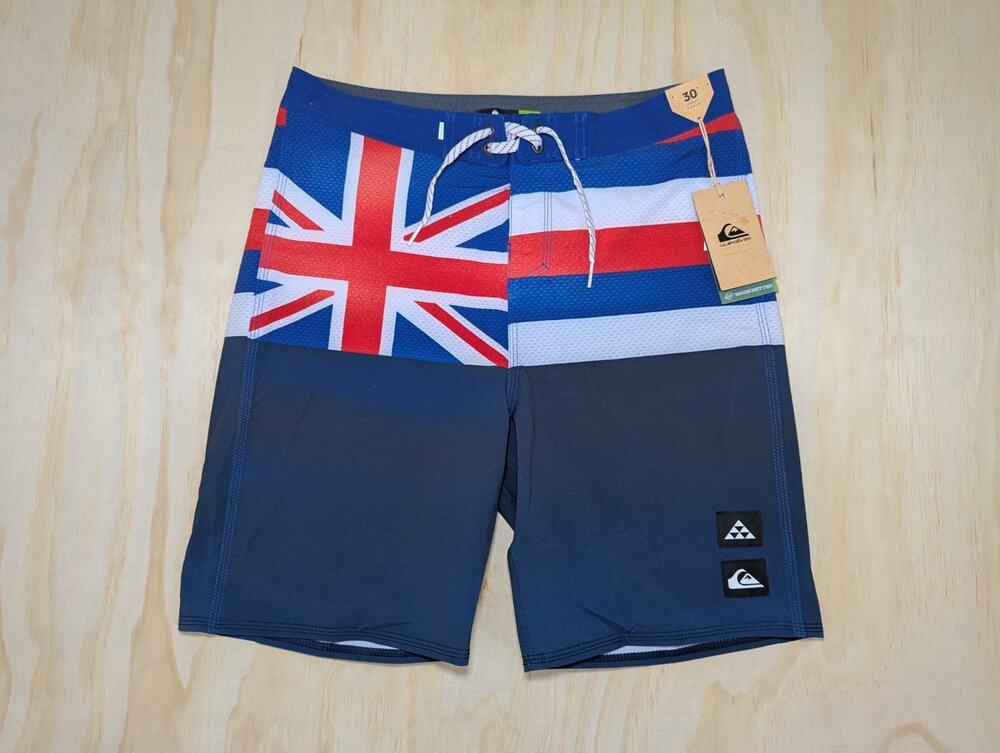 Quiksilver Boys Youth Size 30 Board Shorts Swim Trunks Stretch Highline Hawaii